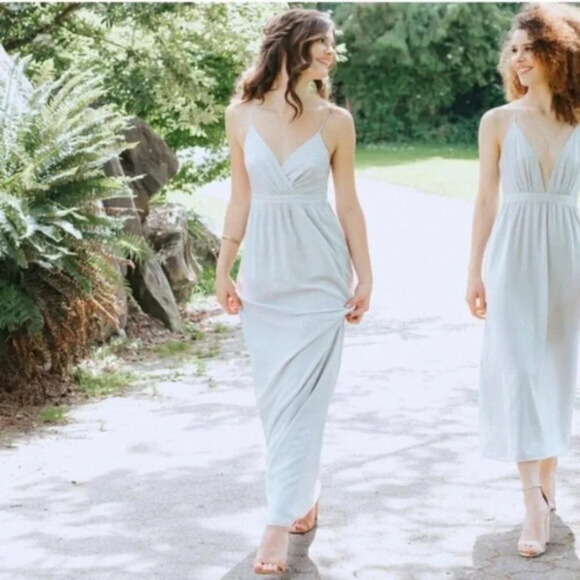 PARK & FIFTH Dove Grey Dress Maxi Wedding Guest 10 - Picture 3 of 15